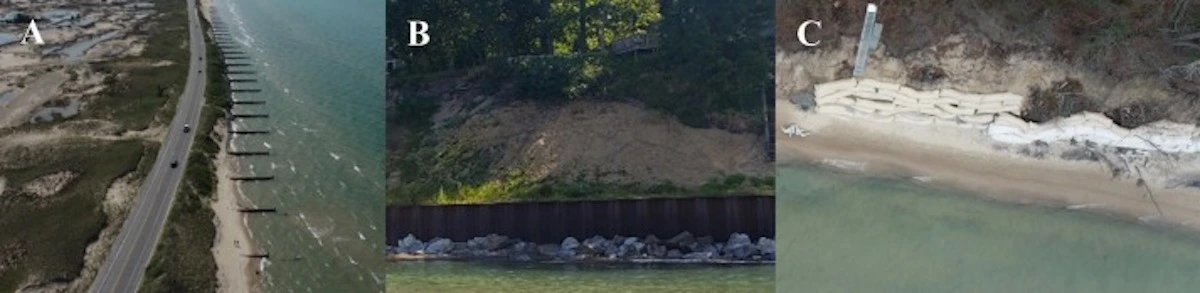 Examples of various armoring techniques utilized in the Great Lakes.
