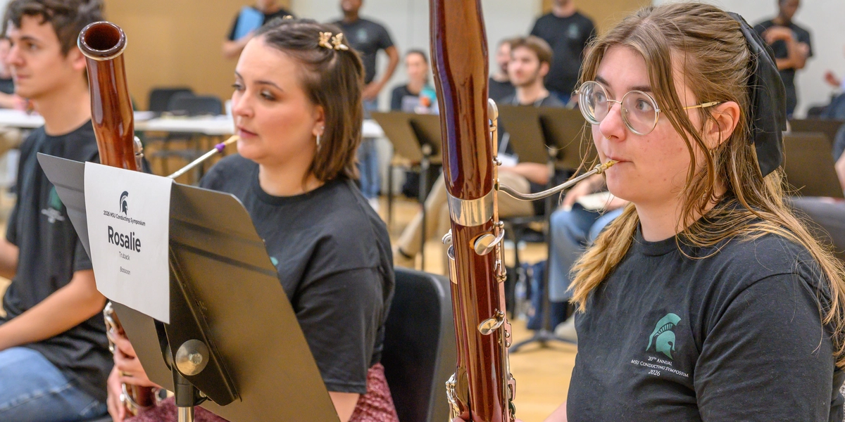 Students playing music