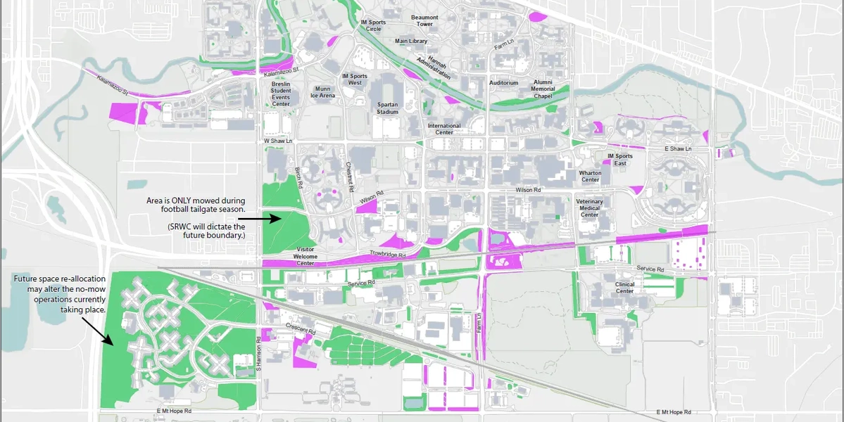 2026 campus map showing Landscape Services
