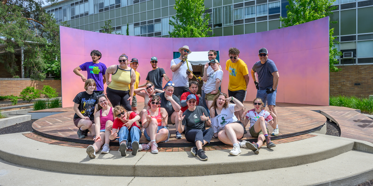 Summer Circle staff on outdoor stage
