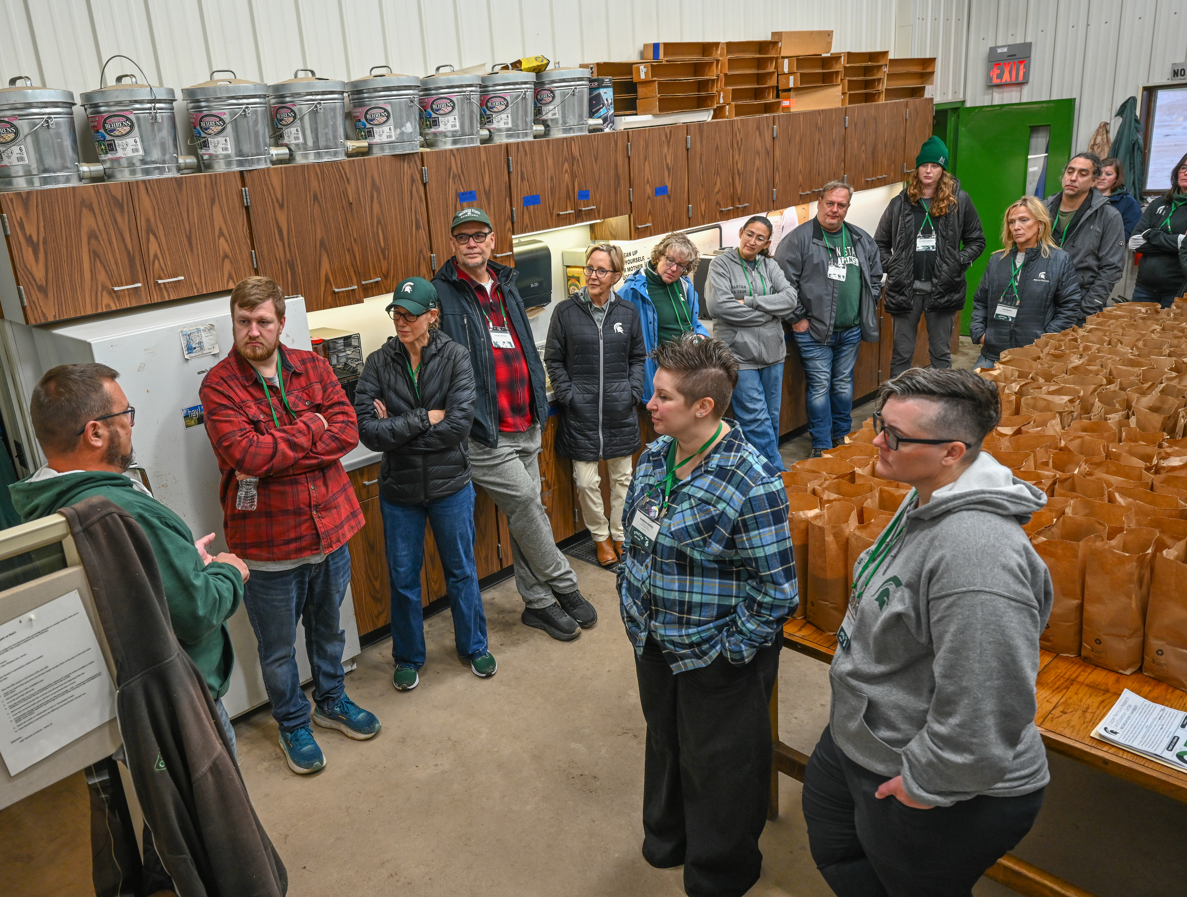 The attendees of the Spartan Bus Tour