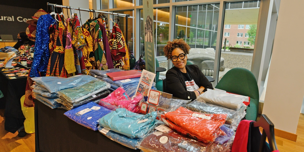 Vendor at booth