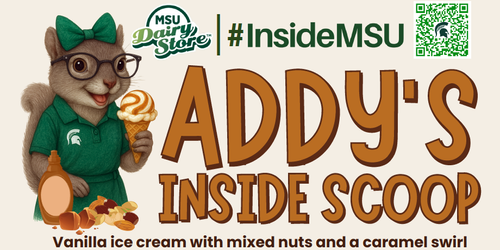 Addy's Inside Scoop ice cream lable