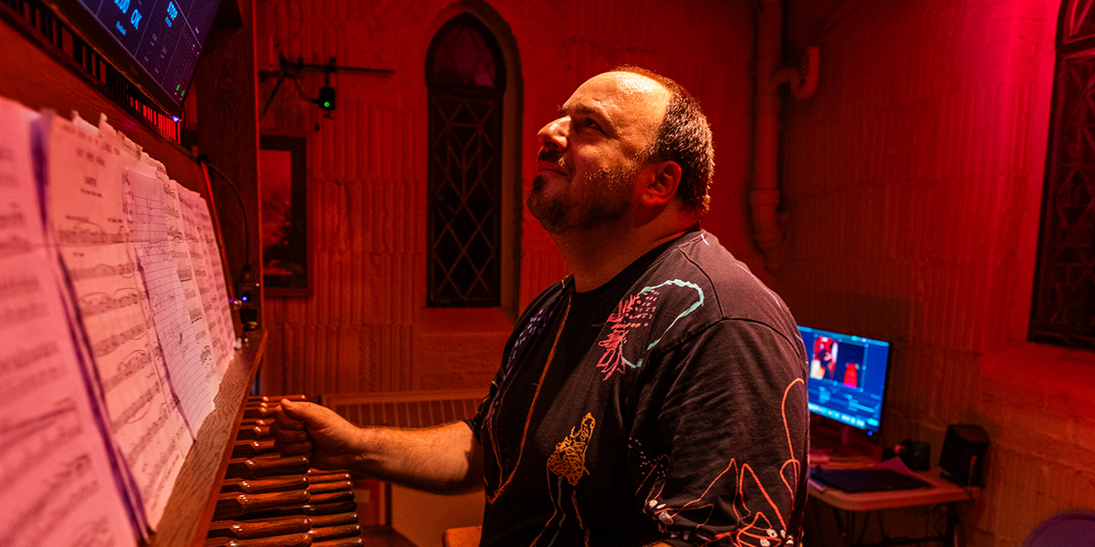 Students gather at Beaumont Tower Halloween Kickoff Concert.