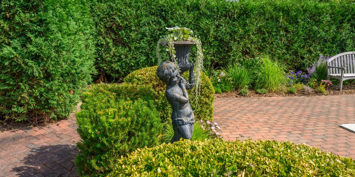 Sculpture in arboretum