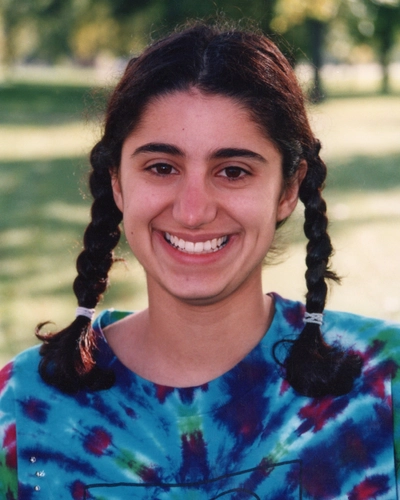 A teenage portrait of Mona Hanna.