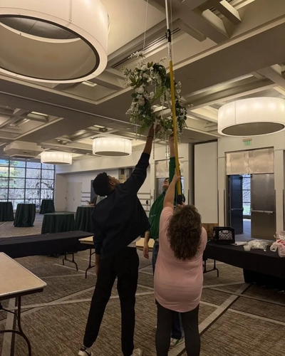 Layla Dagle volunteering at an event