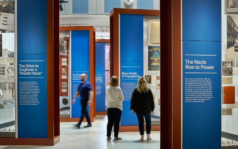 Inside the Zekelman Holocaust Center.