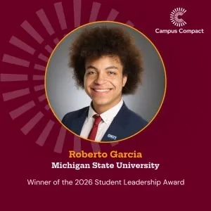 Roberto Garcia Winner of the 2026 Student Leadership Award