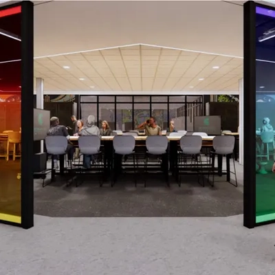 Rendering of a classroom space in the Wilson Hall renovation for the Technology Engineering degree program.