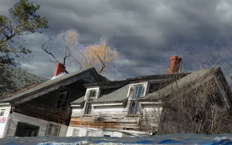 House affected by flooding