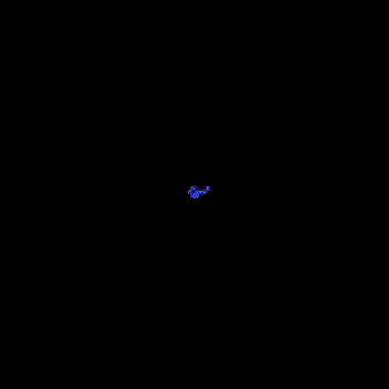 A simulation showing bright colors flashing across the screen.