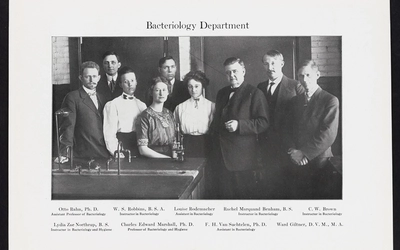 The Bacteriology Department as seen in the 1912 Wolverine yearbook