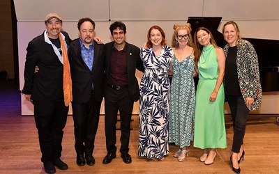 Dave Eggar, cello; Robert Paterson, director; Amir Farid, piano; Lindsey Goodman, flute; Keve Wilson, oboe; Tasha Warren, clarinet; and Victoria Paterson, co-artistic director and violinist.