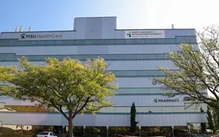 The MSU Health Care building in East Lansing