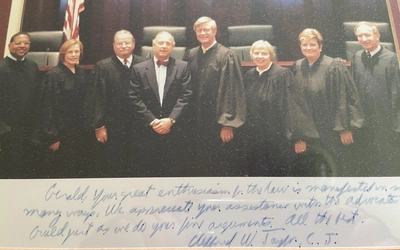 Gerald Fisher (fourth from left) with the Michigan Supreme Court.