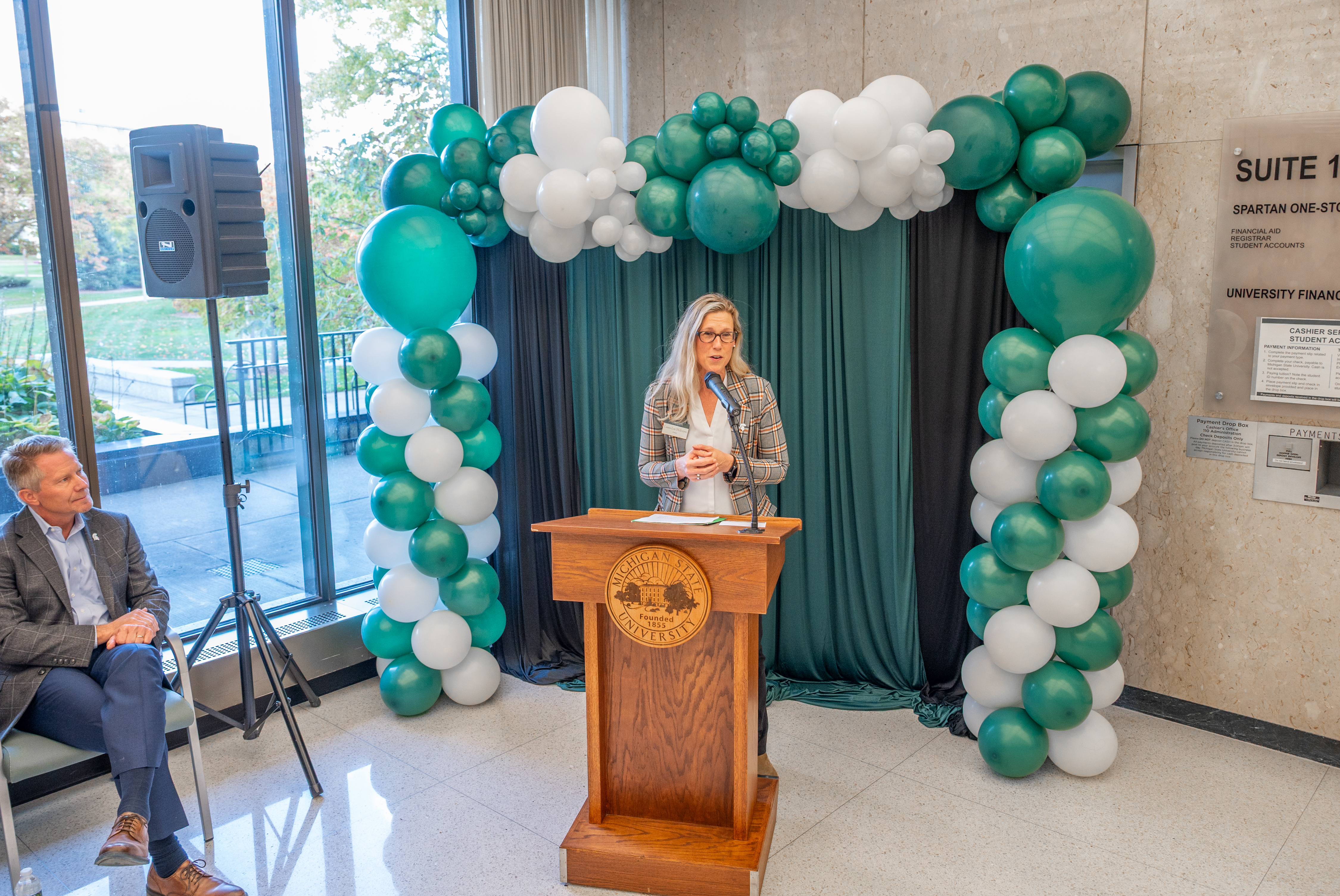 Laura Lee McIntyre at a Ribbon Cutting Ceremony