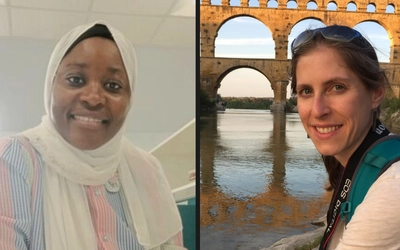 Side-by-side images of Lala Kounta and Phoebe Zarnetske, Michigan State University.