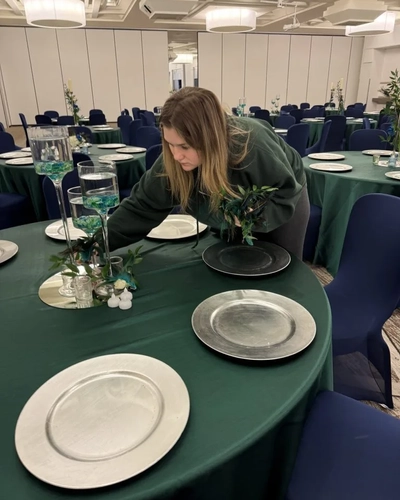 Layla Dagle volunteering at an event