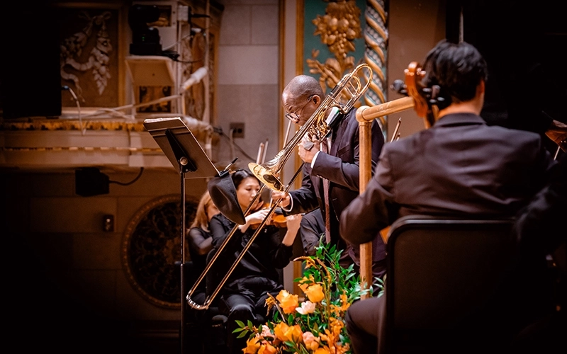 Kenneth Thompkins performing with the Detroit Symphony Orchestra