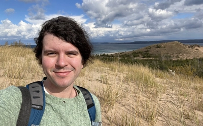 Dr. Elan Pochedley at Sleeping Bear Dunes