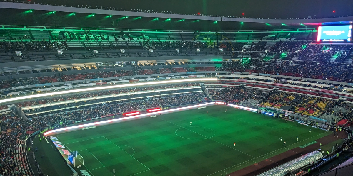 Natural-grass pitch at Estadio Azteca prepared for FIFA World Cup 2026