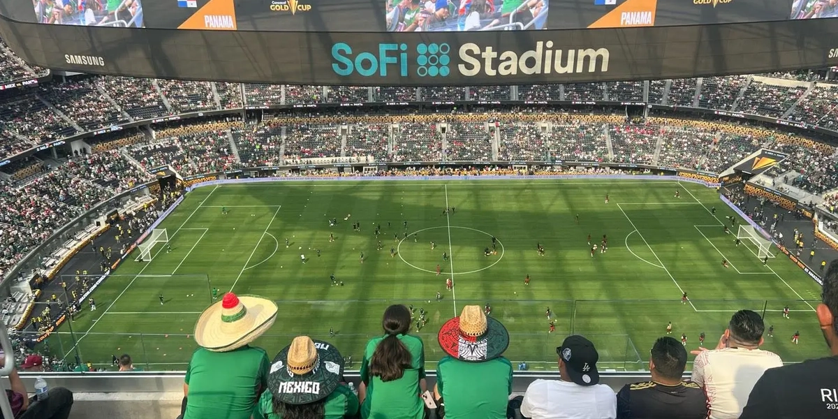 Temporary natural-grass field installation at SoFi Stadium for FIFA World Cup 2026