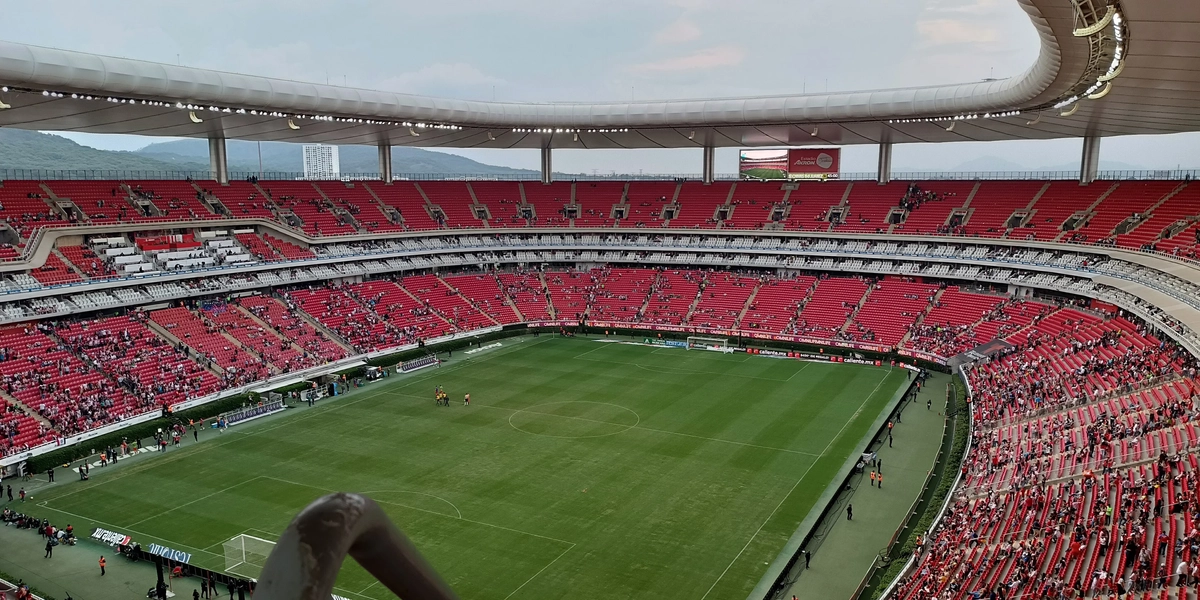 Permanent Bermudagrass field at Estadio Akron prepared for FIFA World Cup 2026