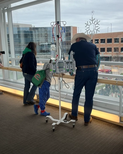 Mankowski during a Santa's First Responders Holiday Parade at Sparrow Hospital.