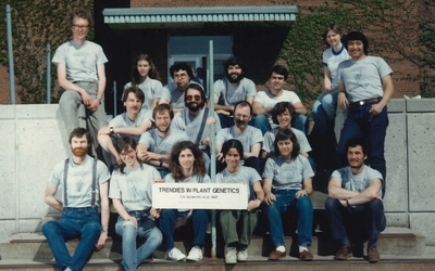 The Somerville lab during the 1987 International Conference on Arabidopsis Research.