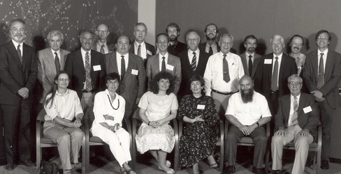 MSU-DOE Plant Research Laboratory faculty members at the 25 year anniversary of the department in 1990.