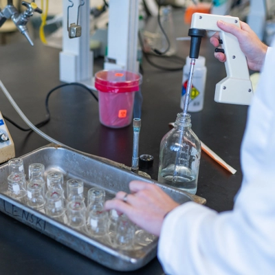 Preparation of the twelve flasks happens on regular rotation.