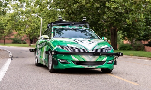 Autonomous vehicle on MSU campus